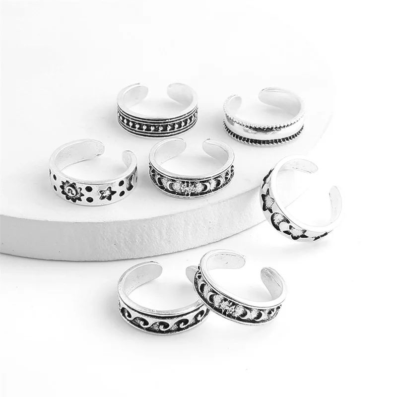 7PCS Summer Beach Vacation Knuckle Foot Ring Open Toe Rings Set for Women Girls Toe Round Ring Adjustable Gift
7PCS Summer Beach Vacation Knuckle Foot Ring Open Toe Rings Set for Women Girls Toe Round Ring Adjustable Gift