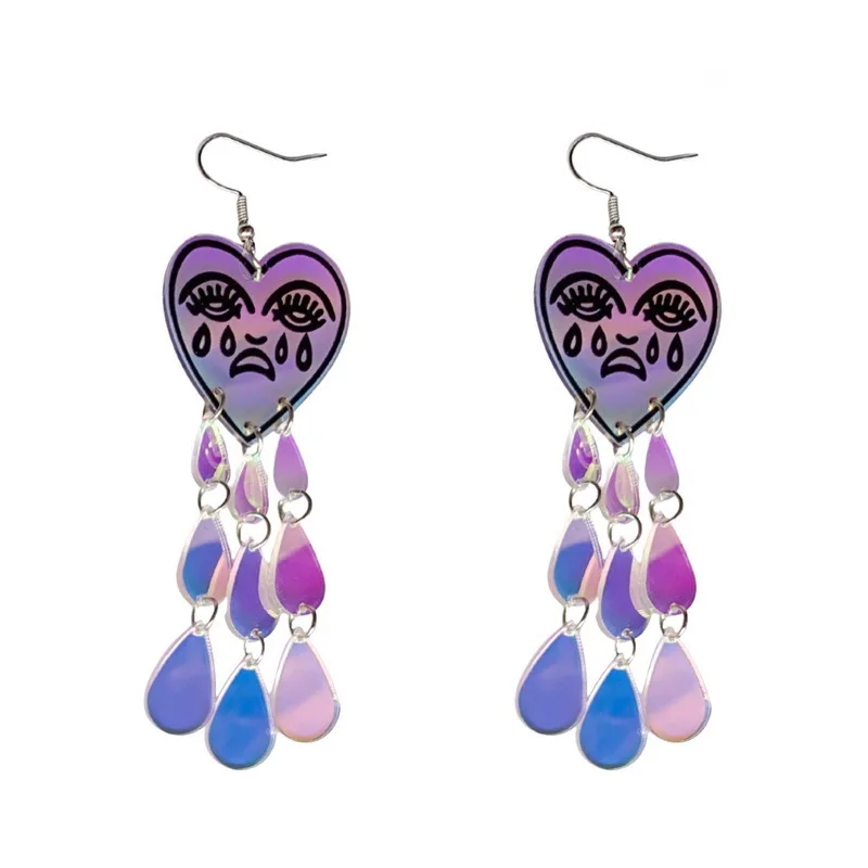 Donarsei Valentines Day Crying Heart Earrings For Women Fashion Laser Teardrop Long Drop Dangle Earrings Designer Jewelry
Donarsei Valentines Day Crying Heart Earrings For Women Fashion Laser Teardrop Long Drop Dangle Earrings Designer Jewelry