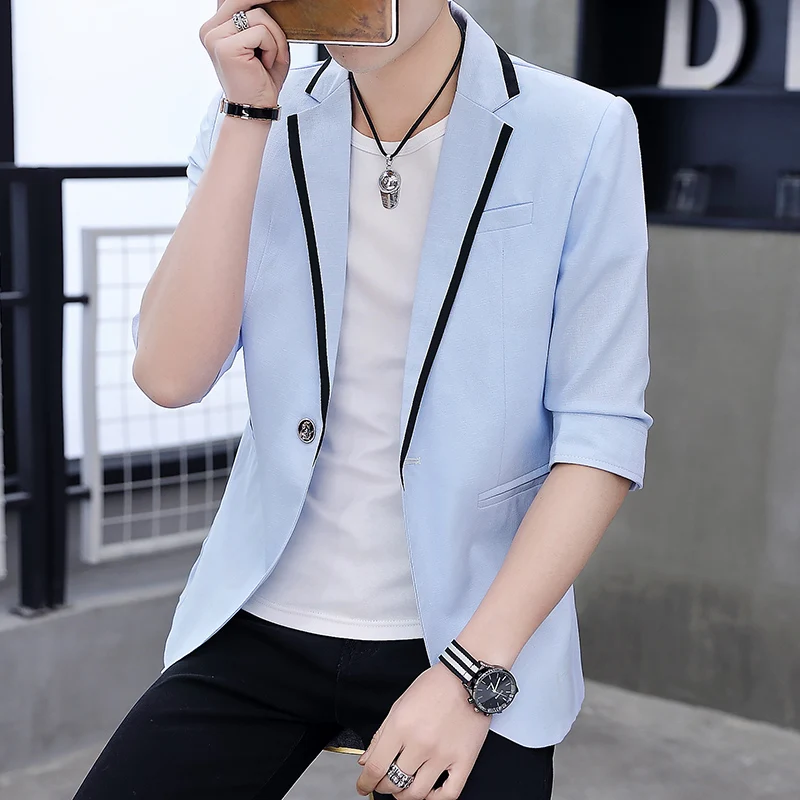 Mens Blazers 2020 Summer Casual Suit Jacket Men Thin Streetwear Social Coat Slim Fit Wedding Business Blazer Masculino Clothing
Mens Blazers 2020 Summer Casual Suit Jacket Men Thin Streetwear Social Coat Slim Fit Wedding Business Blazer Masculino Clothing