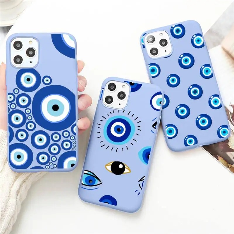 Evil Eye Phone Case for iPhone 13 12 mini 11 Pro Max X XR XS 8 7 6s Plus Candy purple Silicone cover
Evil Eye Phone Case for iPhone 13 12 mini 11 Pro Max X XR XS 8 7 6s Plus Candy purple Silicone cover