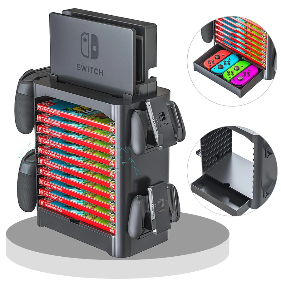 NEW Nintend Switch Accessories Storage Bracket 10 Game Disc Card Tower Joycon PRO Controller Holder Nintendoswitch NS Console
NEW Nintend Switch Accessories Storage Bracket 10 Game Disc Card Tower Joycon PRO Controller Holder Nintendoswitch NS Console