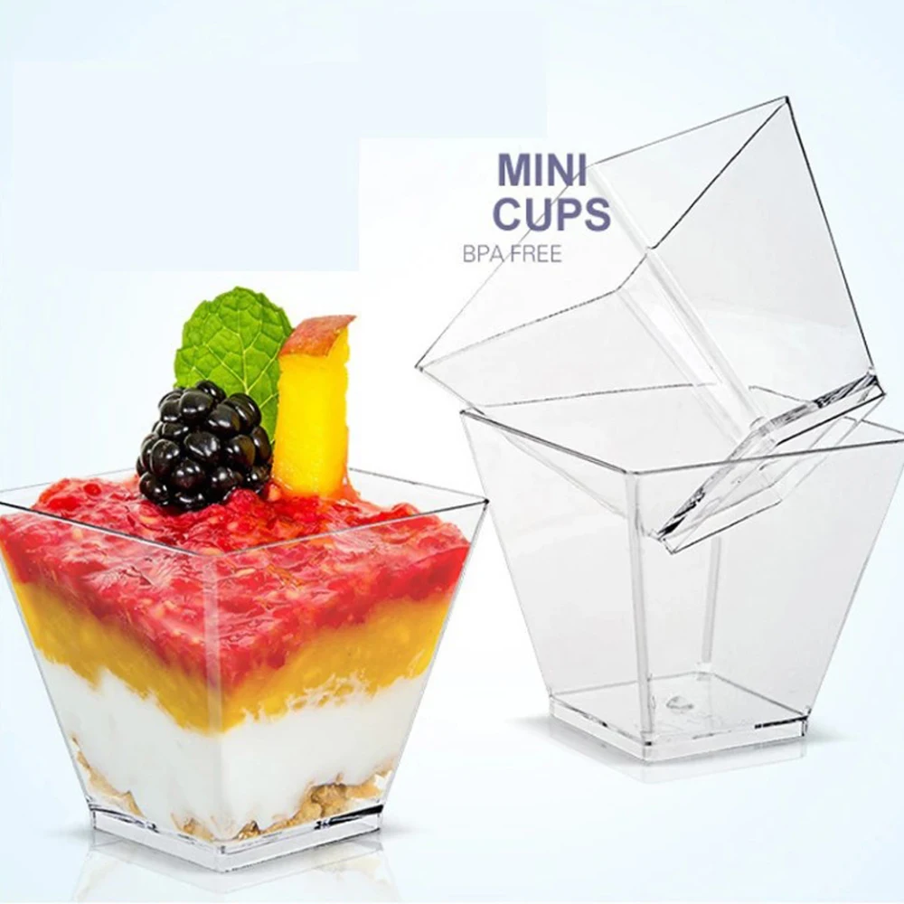 10pcs 60ML Disposable Plastic Cups Dessert Mousses Ice Cream Pudding Cup Food Container Home Christmas Festival Party Supplies
10pcs 60ML Disposable Plastic Cups Dessert Mousses Ice Cream Pudding Cup Food Container Home Christmas Festival Party Supplies