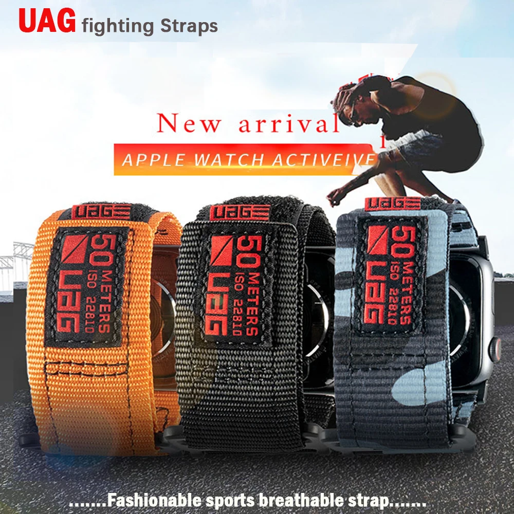 Ремешок UAG для Apple watch band 44 мм 40 нейлоновый браслет magic loop iWatch series 7 6 5 4 Se 41/45 42 38 |