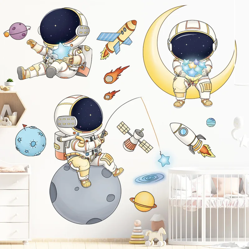 Outer Space Baby Astronauta Wall Stickers Home Decor Nursery Living Children's Room Bedroom Self-adhesive Vinyl Decal Wallpaper
Outer Space Baby Astronauta Wall Stickers Home Decor Nursery Living Children's Room Bedroom Self-adhesive Vinyl Decal Wallpaper