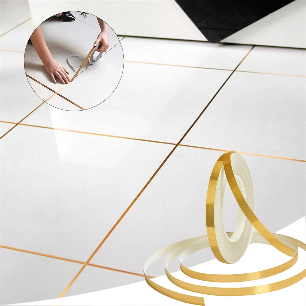 50M Silver/Gold Self-adhesive Floor Tile Strip Seam Sticker Waterproof Wall Gap Sealing Tape Copper Foil Tape for Home Decor
50M Silver/Gold Self-adhesive Floor Tile Strip Seam Sticker Waterproof Wall Gap Sealing Tape Copper Foil Tape for Home Decor