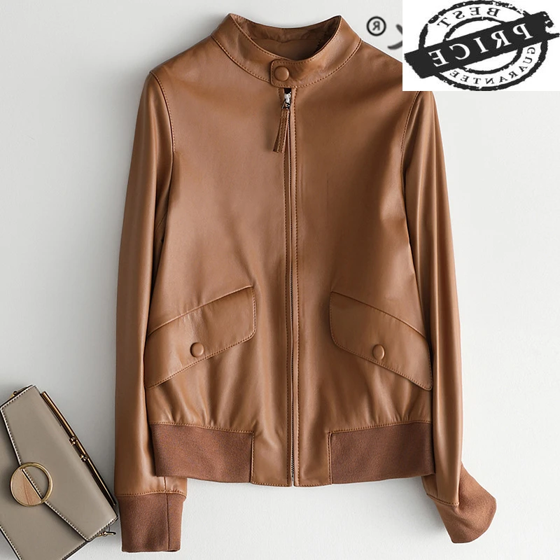 Spring Sheepskin Autumn Coat Female Korean Short Streetwear Genuine Leather Jacket Women Winter 100% Real Leather Coat 1a
Spring Sheepskin Autumn Coat Female Korean Short Streetwear Genuine Leather Jacket Women Winter 100% Real Leather Coat 1a