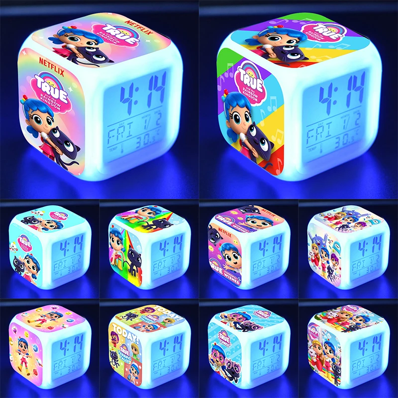 True and the Rainbow Kingdom Cartoon Led Night Light Desk Clocks Children Date Temperature Despertador Kids Birthday Gift
True and the Rainbow Kingdom Cartoon Led Night Light Desk Clocks Children Date Temperature Despertador Kids Birthday Gift