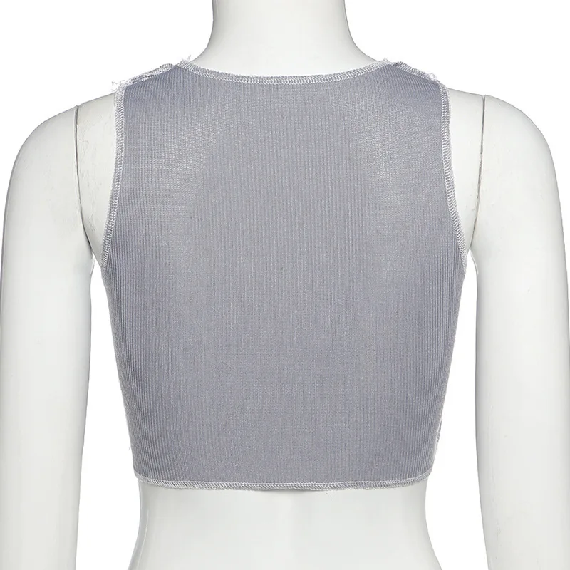 2021 women's sleeveless transparent sexy Jacket Women's mesh splicing design vest punk style street casual wear wild vest women
2021 women's sleeveless transparent sexy Jacket Women's mesh splicing design vest punk style street casual wear wild vest women