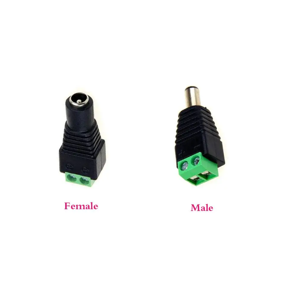 5Pcs DC Female + 5Pcs DC Male Connector LED Strip 2.1MM*5.5MM Power Jack Adapter Plug Connector 3528/5050 Single Color LED Strip
5Pcs DC Female + 5Pcs DC Male Connector LED Strip 2.1MM*5.5MM Power Jack Adapter Plug Connector 3528/5050 Single Color LED Strip