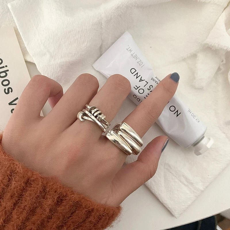 XIYANIKE Silver Color Three-ring Conjoined Trapezoid Irregular Multilayer Smooth Ring Female Hip-hop Simple Cool Party
XIYANIKE Silver Color Three-ring Conjoined Trapezoid Irregular Multilayer Smooth Ring Female Hip-hop Simple Cool Party