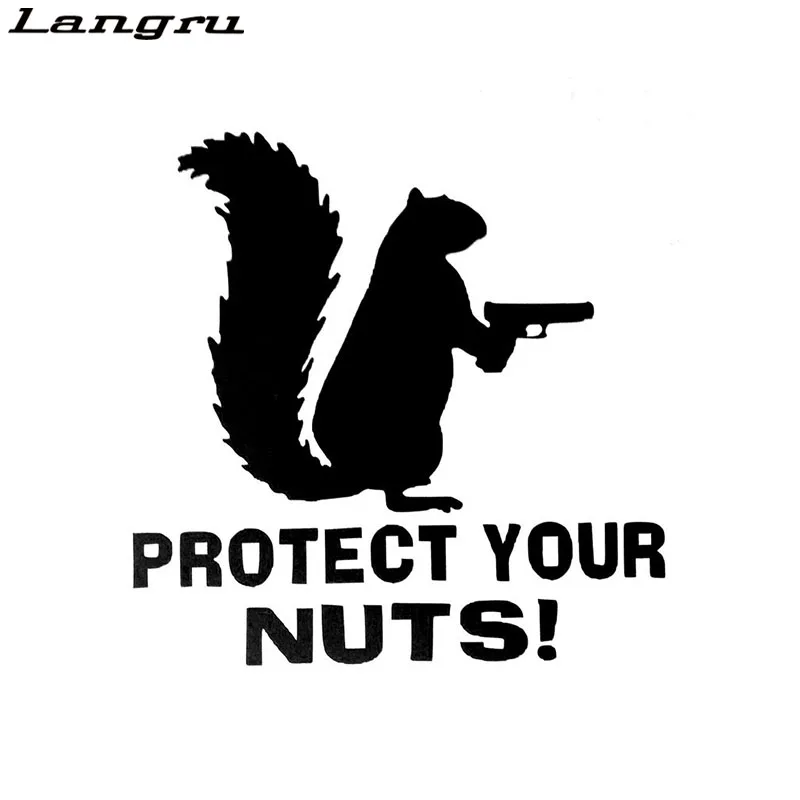 

Langru Protect Your Nuts Squirrel Police Army Navy Marines Car Creative Sticker Car Accessories Jdm