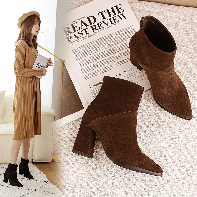 Women Ankle boots Genuine Leather plus size 22-26.5 cm feet length ankle boots pointed toe side zipper winter shoes women
Women Ankle boots Genuine Leather plus size 22-26.5 cm feet length ankle boots pointed toe side zipper winter shoes women