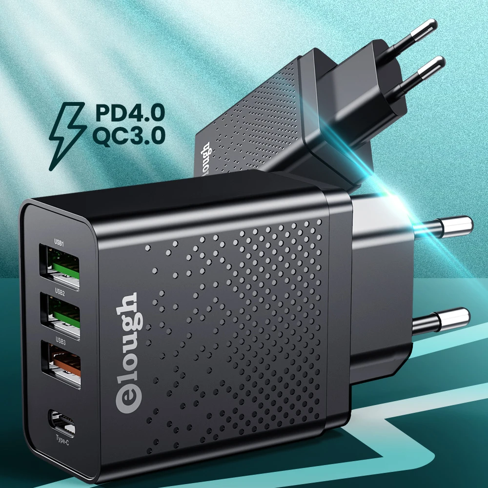 Универсальное сетевое зарядное устройство с 4 USB-портами и поддержкой быстрой зарядки, 20 Вт
Универсальное сетевое зарядное устройство с 4 USB-портами и поддержкой быстрой зарядки, 20 Вт