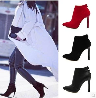 elegant pointed high-heeled short boots season classic all-match long legs
elegant pointed high-heeled short boots season classic all-match long legs