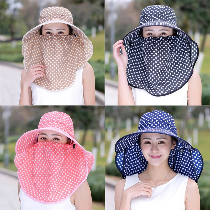 Cotton Dot Big Eaves Summer Hats For Women Fashion Casual Foldable Covered Face Neck Cycling Anti UV Sun Hat
Cotton Dot Big Eaves Summer Hats For Women Fashion Casual Foldable Covered Face Neck Cycling Anti UV Sun Hat