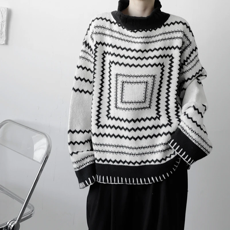 Autumn Winter Pullover Sweater Men Harajuku Streetwear Loose Casual Turtleneck Sweater Man Women Couple Knitwear Tops Sweater
Autumn Winter Pullover Sweater Men Harajuku Streetwear Loose Casual Turtleneck Sweater Man Women Couple Knitwear Tops Sweater