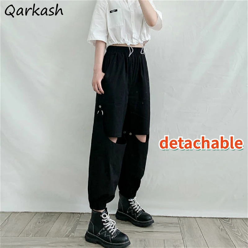 Cargo Pants Women Detachable Chic Japanese Style Loose Leisure Harajuku Chic Hipster Hollow Out Summer Streetwear Trouser Unisex
Cargo Pants Women Detachable Chic Japanese Style Loose Leisure Harajuku Chic Hipster Hollow Out Summer Streetwear Trouser Unisex