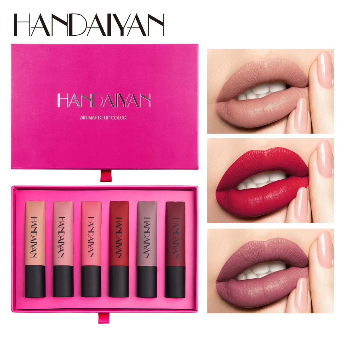 HANDIAYAN Velvet Matte Lip Gloss Set Gift Box Matte Lip Glaze Liquid Lipstick is NotEasy to Fade Make up Sets Cosmetics Full Set
HANDIAYAN Velvet Matte Lip Gloss Set Gift Box Matte Lip Glaze Liquid Lipstick is NotEasy to Fade Make up Sets Cosmetics Full Set