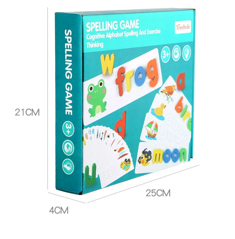 Kids Toys 26 English Alphabet Spelling Practice Early Childhood Education Cognitive Card Toy Spell Word Game Gift for Children 
Kids Toys 26 English Alphabet Spelling Practice Early Childhood Education Cognitive Card Toy Spell Word Game Gift for Children