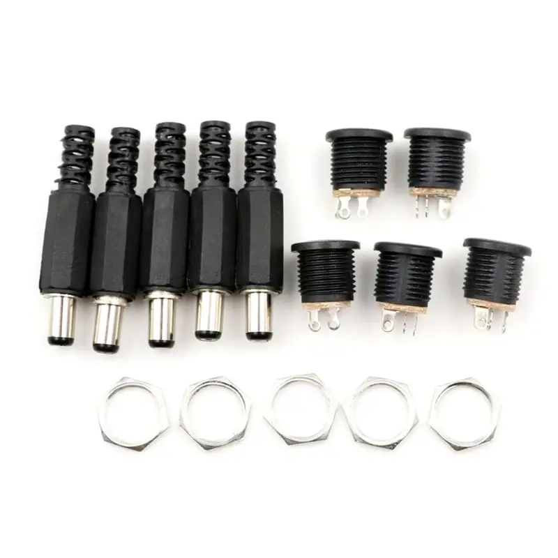10 pcs 12V 3A Plastic Male Plugs + Female Socket Panel Mount Jack DC Power Connector Electrical Supplies
10 pcs 12V 3A Plastic Male Plugs + Female Socket Panel Mount Jack DC Power Connector Electrical Supplies