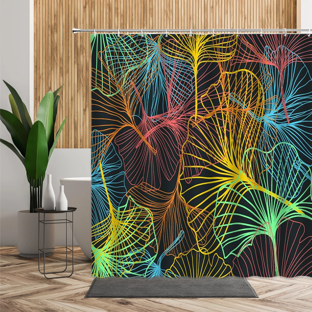 3D Colored Leaf Shower Curtains Ginkgo Leaves Waterproof Bath Fabric Originality Line Design Pattern Bathroom Curtain Home Decor
3D Colored Leaf Shower Curtains Ginkgo Leaves Waterproof Bath Fabric Originality Line Design Pattern Bathroom Curtain Home Decor