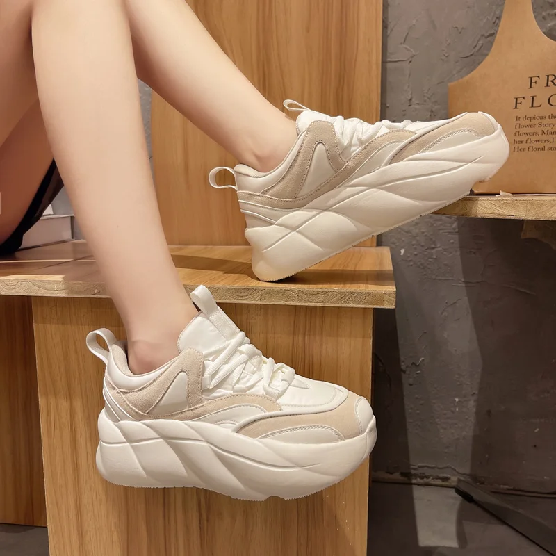 Women's Chunky Sneakers Thick Bottom Platform Vulcanize Shoes Fashion Breathable Casual Running Shoe for Woman Female 2021
Women's Chunky Sneakers Thick Bottom Platform Vulcanize Shoes Fashion Breathable Casual Running Shoe for Woman Female 2021