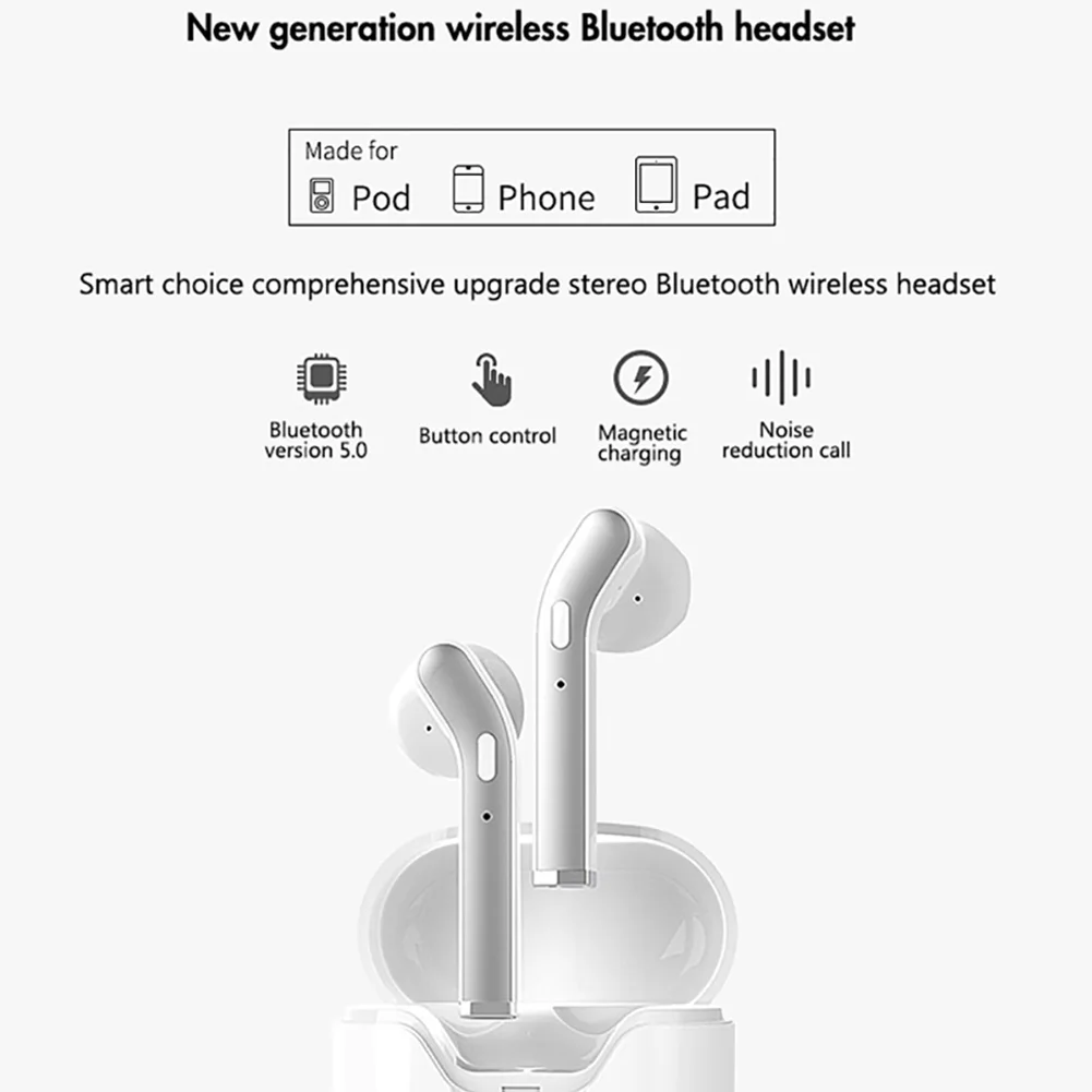 TWS H17T Wireless Earbuds Bluetooth Headphones In Ear Earbuds Sports Waterproof Headsets HIFI Stereo With Mic Noise Reduction
TWS H17T Wireless Earbuds Bluetooth Headphones In Ear Earbuds Sports Waterproof Headsets HIFI Stereo With Mic Noise Reduction