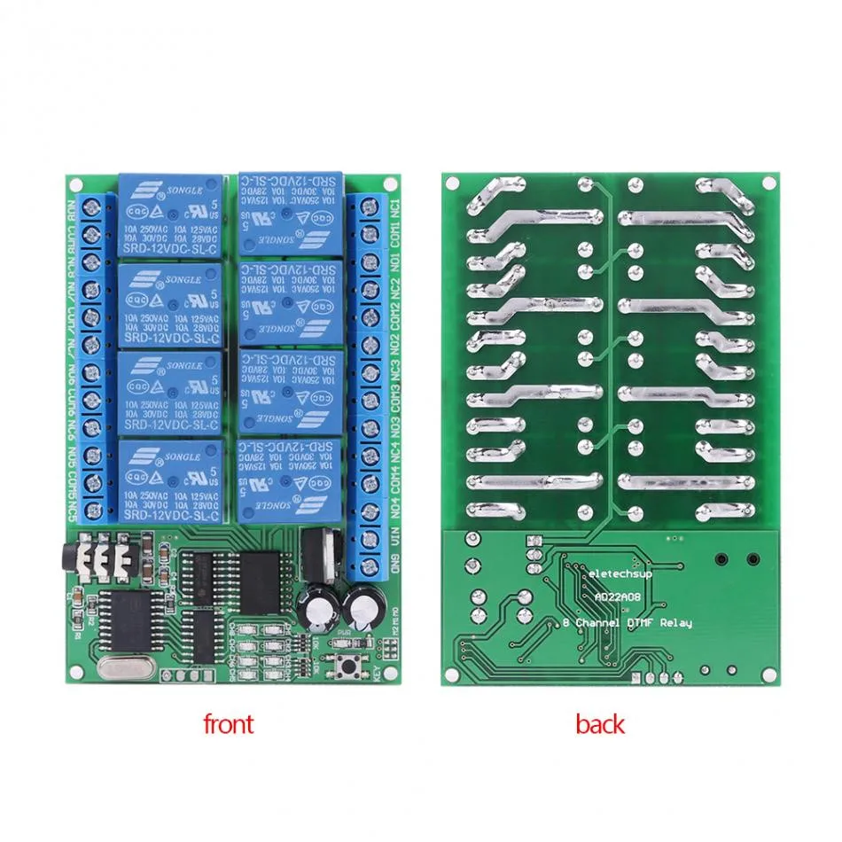 8 Channel 12V Relay Mobile Remote Control Switch Module Decoder Relay Discount Smart Home Controller Audio Decoding Relay
8 Channel 12V Relay Mobile Remote Control Switch Module Decoder Relay Discount Smart Home Controller Audio Decoding Relay