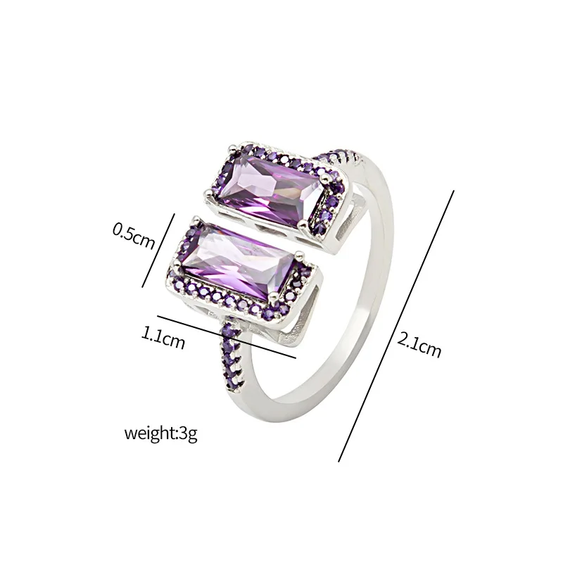 rings for women exquisite multicolor micro-inlaid zircon square ice cube gemstone open ring female index finger ring
rings for women exquisite multicolor micro-inlaid zircon square ice cube gemstone open ring female index finger ring
