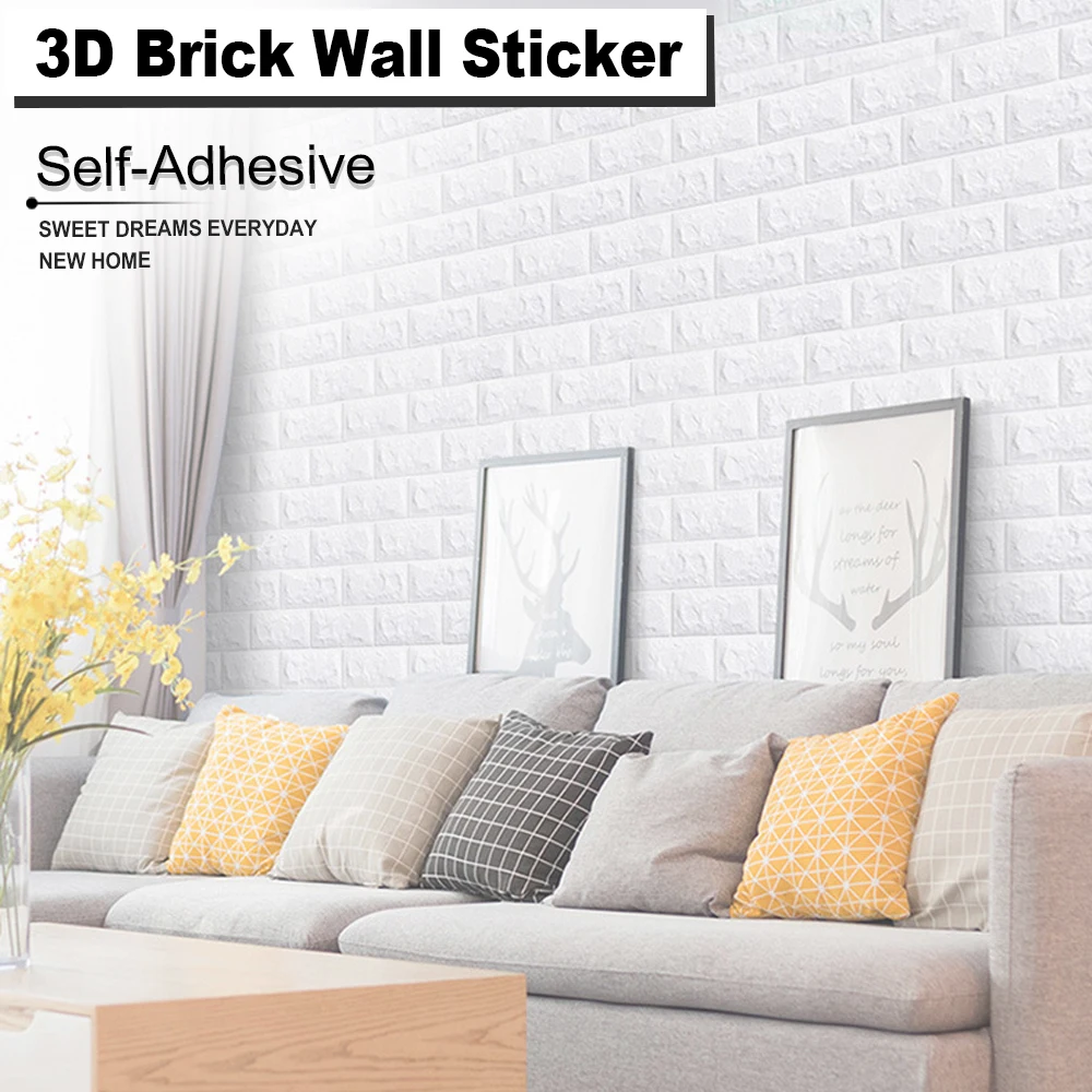 Waterproof 3D Wall Sticker 70x77 cm Self Adhesive Imitation Brick 10 Pcs Wallpaper For Living Room Kitchen TV Backdrop
Waterproof 3D Wall Sticker 70x77 cm Self Adhesive Imitation Brick 10 Pcs Wallpaper For Living Room Kitchen TV Backdrop