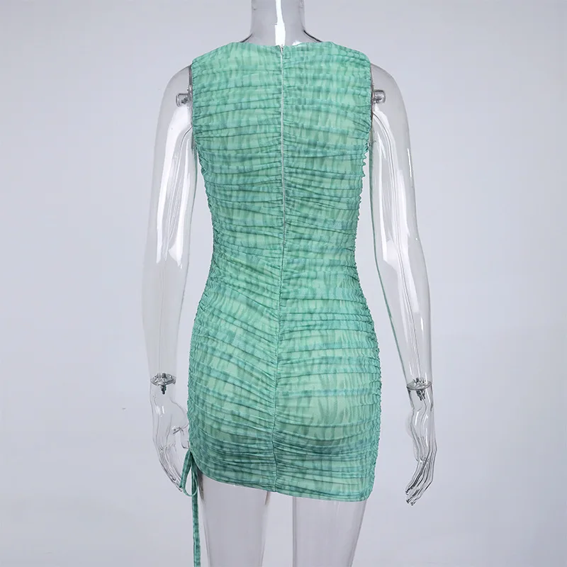 WEPBEL Dress Summer Sexy Tie-Dye Print Slim Fit Pleated Dress Women's Casual Sleeveless O-Neck High Waist Dress
WEPBEL Dress Summer Sexy Tie-Dye Print Slim Fit Pleated Dress Women's Casual Sleeveless O-Neck High Waist Dress
