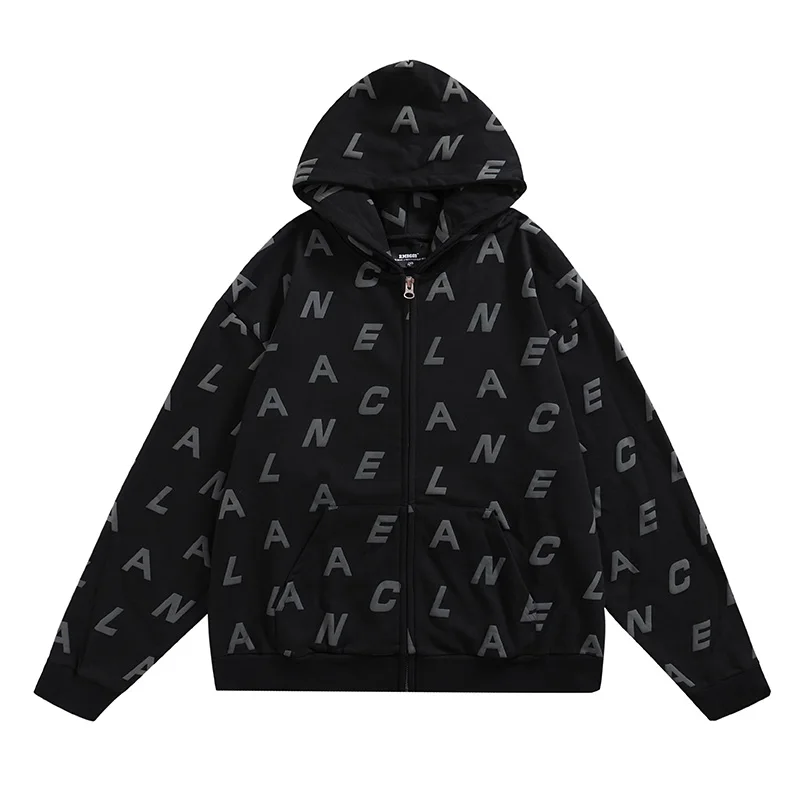 Harajuku Full Letter Print Hooded Black Zip Hoodies Retro Mens and Womens Streetwear Oversize Casual Sweatshirt Harajuku
Harajuku Full Letter Print Hooded Black Zip Hoodies Retro Mens and Womens Streetwear Oversize Casual Sweatshirt Harajuku