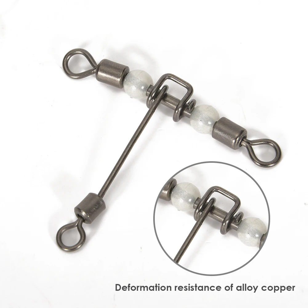 10pcs 3 Way Fishing Swivel Bearing Rolling T Shape Fishhook Lure Line Connector Luminous Beads Fishing Connector Tackle Tools
10pcs 3 Way Fishing Swivel Bearing Rolling T Shape Fishhook Lure Line Connector Luminous Beads Fishing Connector Tackle Tools