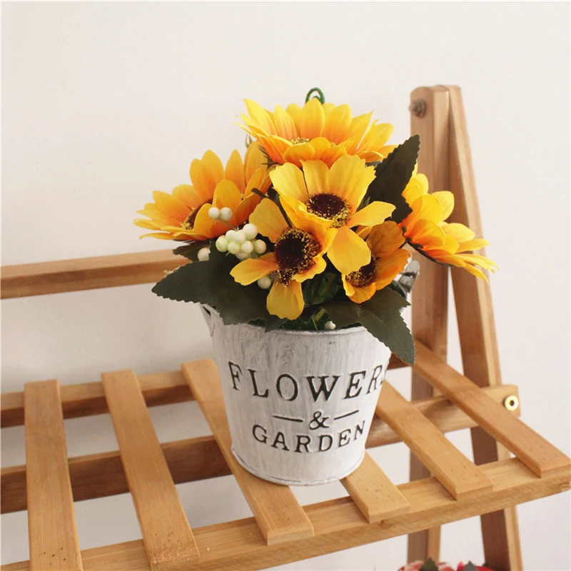 1 Set Artificial Simulation Silk Sunflower Bonsai With Iron Pot New Year Wedding Party Home Garden Office Decoration
1 Set Artificial Simulation Silk Sunflower Bonsai With Iron Pot New Year Wedding Party Home Garden Office Decoration