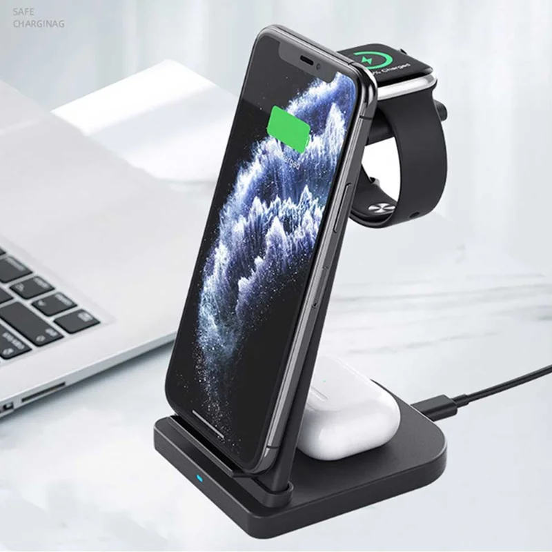 Беспроводное зарядное устройство 3 в 1 для Iphone 11 8 XS 11 Pro MAX Samsung 15 Вт, зарядная станция для быстрой зарядки, подставка для Apple Watch Airpods Pro
Беспроводное зарядное устройство 3 в 1 для Iphone 11 8 XS 11 Pro MAX Samsung 15 Вт, зарядная станция для быстрой зарядки, подставка для Apple Watch Airpods Pro