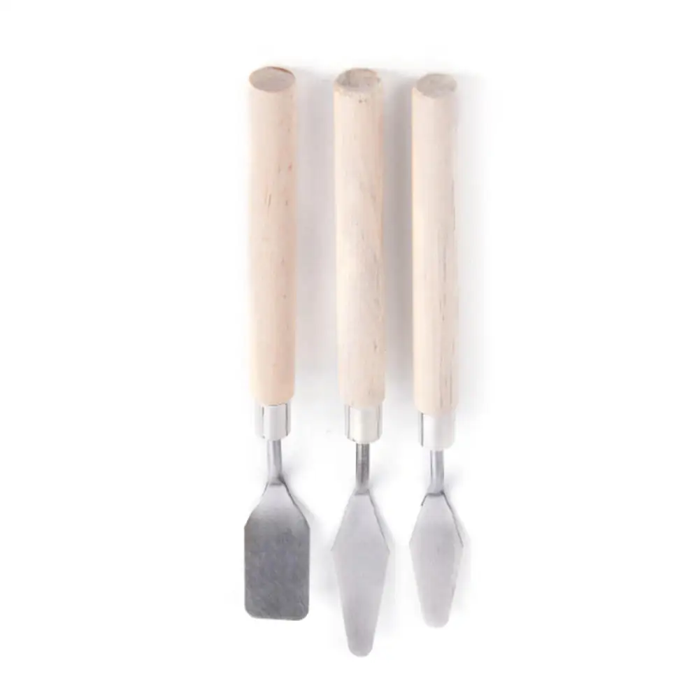 3Pcs Professional Stainless Steel Spatula Kit Palette Knife for Oil Painting Artist Tools School Supplies | Канцтовары для офиса и