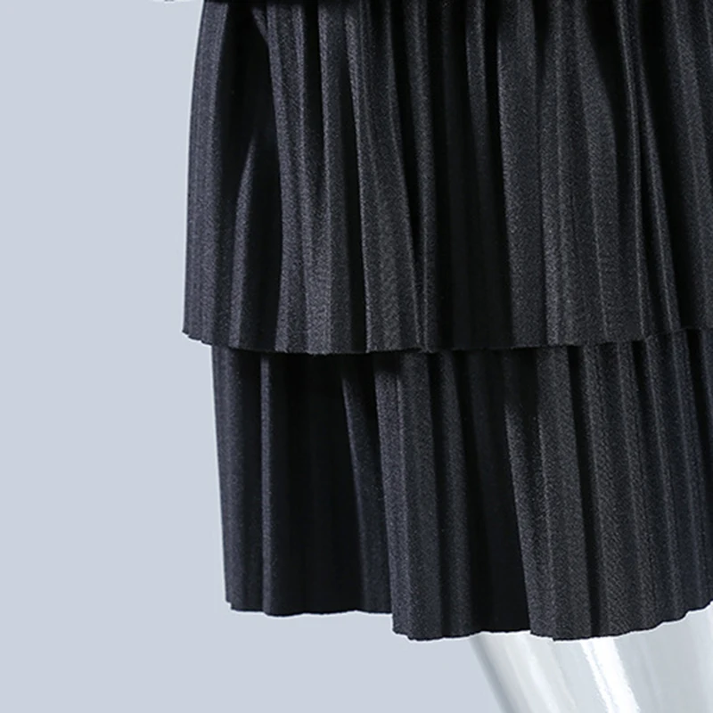CHICEVER Pure Color Skirt For Female Highh Waist Slimmming Patchwork Ruffle Women's Skirt Streetwear Spring Fashion Tide 2021
CHICEVER Pure Color Skirt For Female Highh Waist Slimmming Patchwork Ruffle Women's Skirt Streetwear Spring Fashion Tide 2021