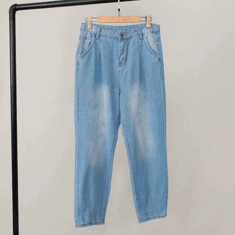 Spring Washed Bleached Denim Women's Pants Thin High Waist Pocket Female Harem Jeans 2021 Solid Streetwear Casual Lady Trousers
Spring Washed Bleached Denim Women's Pants Thin High Waist Pocket Female Harem Jeans 2021 Solid Streetwear Casual Lady Trousers