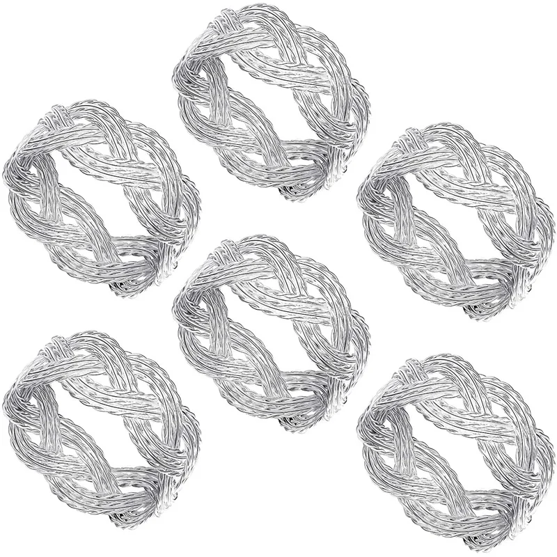 Metal Napkin Ring Handmade Napkin Holder for Party Dinner Table Decoration Napkin Rings for Valentine's Day Wedding
Metal Napkin Ring Handmade Napkin Holder for Party Dinner Table Decoration Napkin Rings for Valentine's Day Wedding
