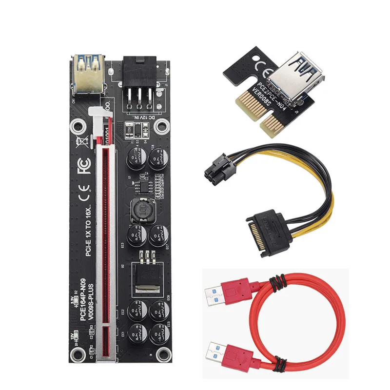 2021 NEW VER009S Plus PCI-E Riser Card PCI Express 1X to 16X USB 3.0 Cable SATA to 6Pin Connector for Graphics Video Card Mining
2021 NEW VER009S Plus PCI-E Riser Card PCI Express 1X to 16X USB 3.0 Cable SATA to 6Pin Connector for Graphics Video Card Mining