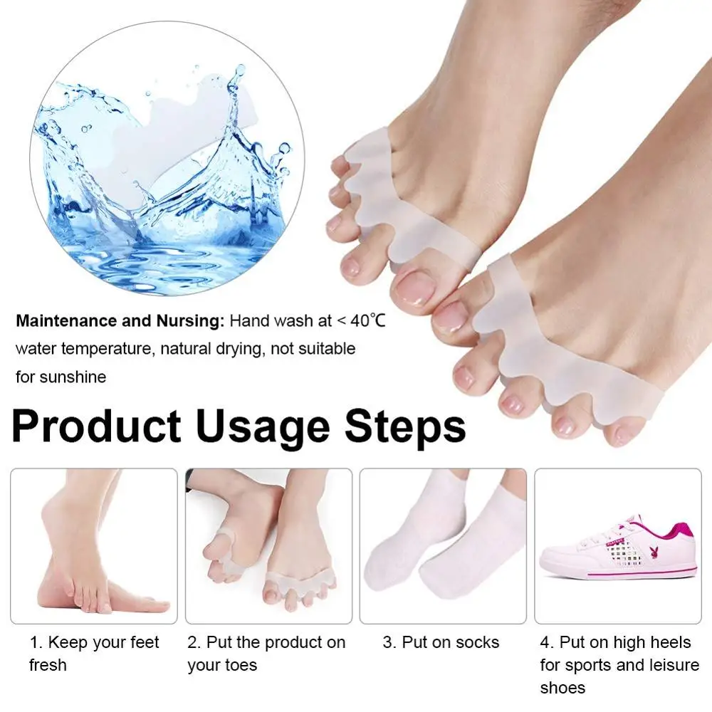 Toe Separator Correction Hallux Valgus Corrector 2PCS Silicone Orthopedic Hammer Separator Straightener Spreader Foot Care Tool
Toe Separator Correction Hallux Valgus Corrector 2PCS Silicone Orthopedic Hammer Separator Straightener Spreader Foot Care Tool