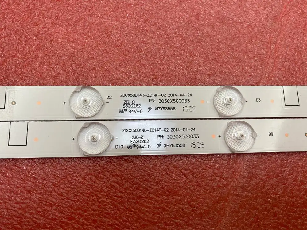 New 10set=100 PCS LED backlight strip for LT-50E350 LT-50E560 ZDCX50D14R-ZC14F-02 ZDCX50D14L-ZC14F-02 303CX500033
New 10set=100 PCS LED backlight strip for LT-50E350 LT-50E560 ZDCX50D14R-ZC14F-02 ZDCX50D14L-ZC14F-02 303CX500033