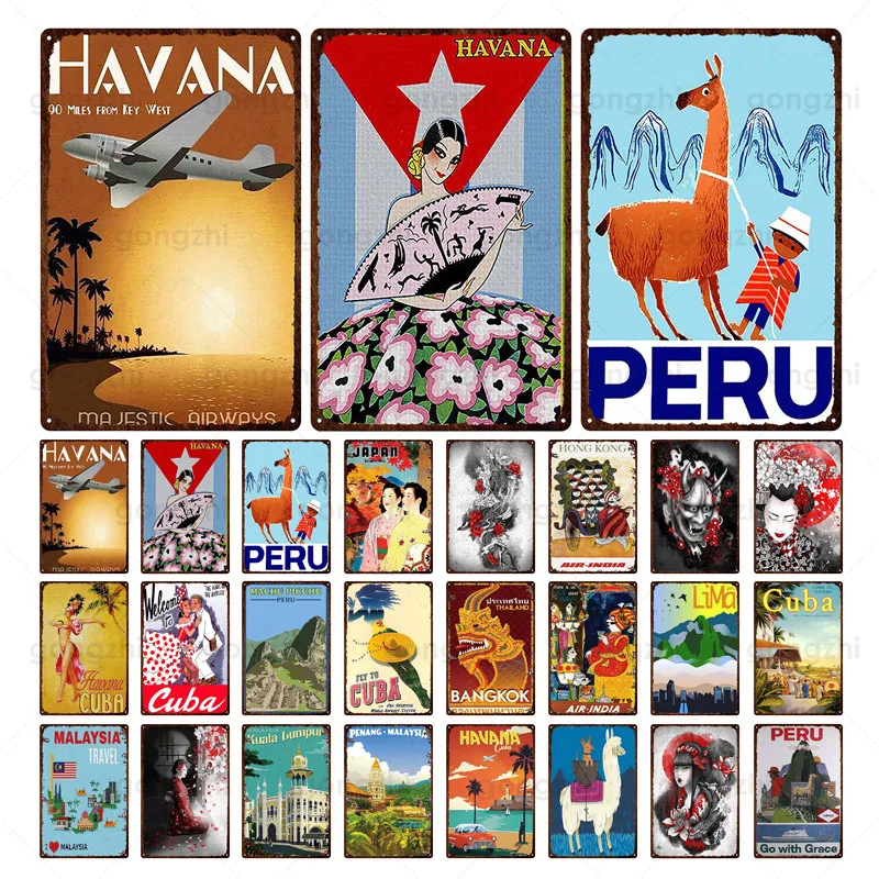 World Famous Tourist City Metal Tin Plaque Cuba Peru Hawaii Vintage Plaque Wall Sticker Garage Home Decoration Poster Souvenir 
World Famous Tourist City Metal Tin Plaque Cuba Peru Hawaii Vintage Plaque Wall Sticker Garage Home Decoration Poster Souvenir