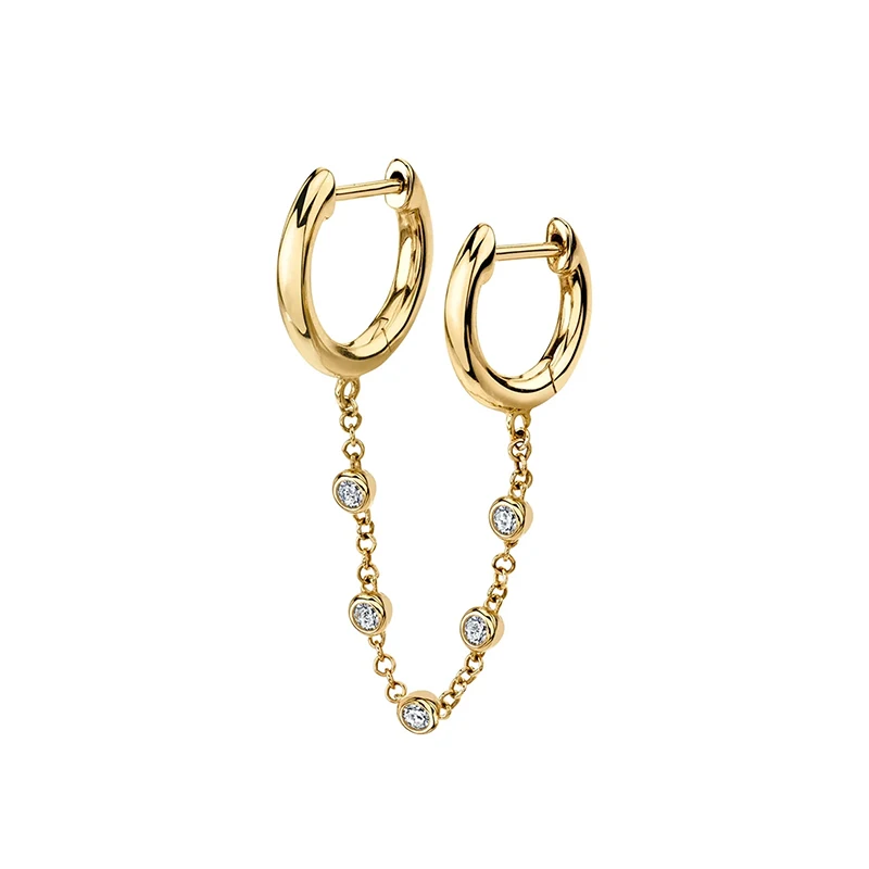 Korean Style Crystal Pendant Chain Hoop Earrings 925 Silver Minimalist CZ Earrings Fashion Jewelry For women Birthday Gifts
Korean Style Crystal Pendant Chain Hoop Earrings 925 Silver Minimalist CZ Earrings Fashion Jewelry For women Birthday Gifts