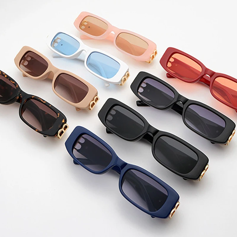 

2021 New Brand Women's Sunglasses BB Classic Fashion Men's Sun glasses UV400 Ins Travel Sports Square Retro Rectangle Sunglasses