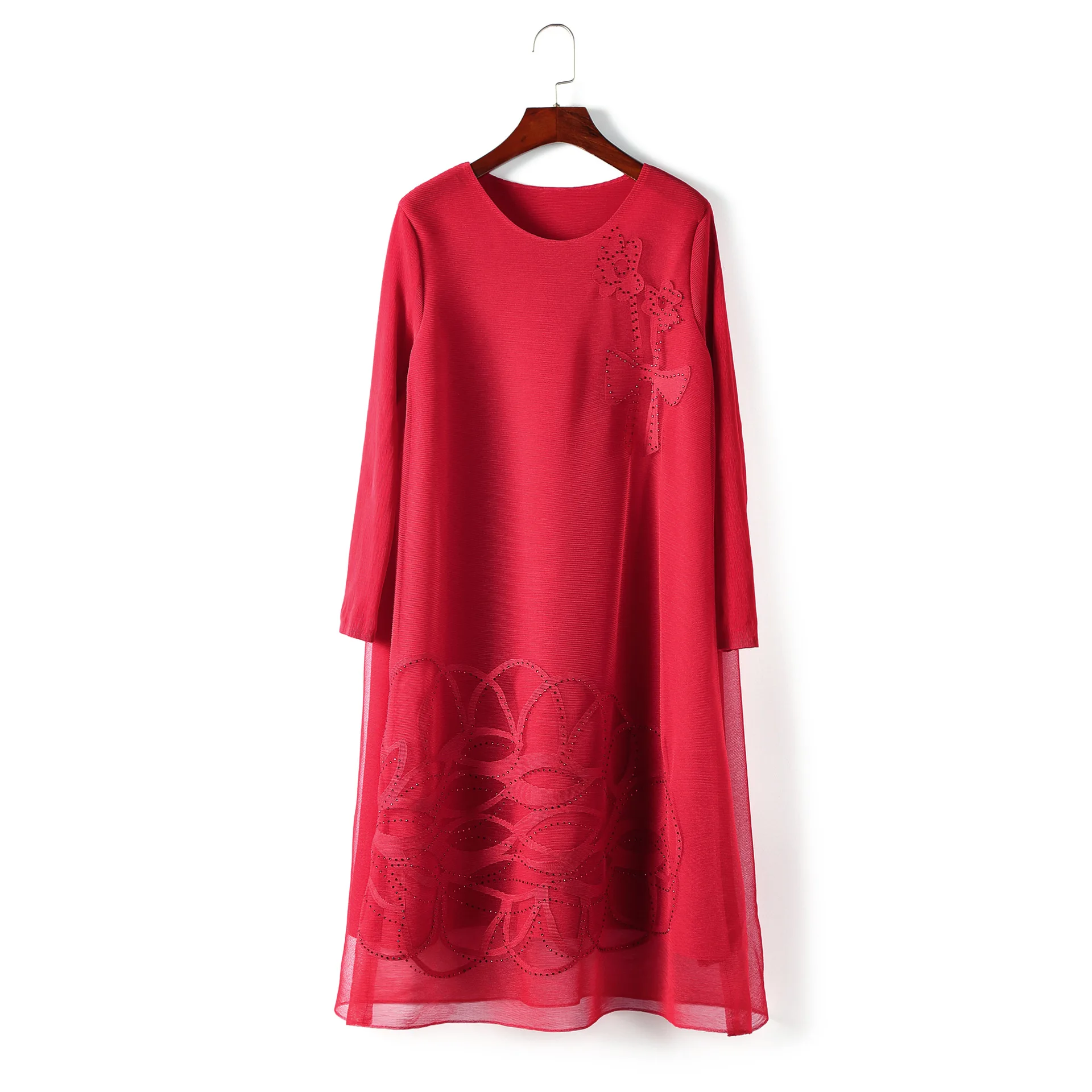 Pleated Spring And Autumn Hem With Diamonds A-line Loose Long Sleeve Mid Length Dress
Pleated Spring And Autumn Hem With Diamonds A-line Loose Long Sleeve Mid Length Dress