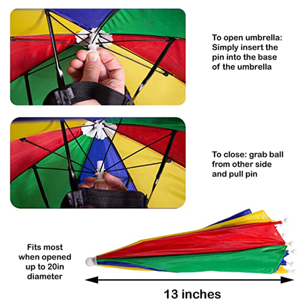 High Quality 50cm Rainbow Umbrella Hat Foldable Portable for Adults Kids Travel Hiking Fishing DOG88
High Quality 50cm Rainbow Umbrella Hat Foldable Portable for Adults Kids Travel Hiking Fishing DOG88