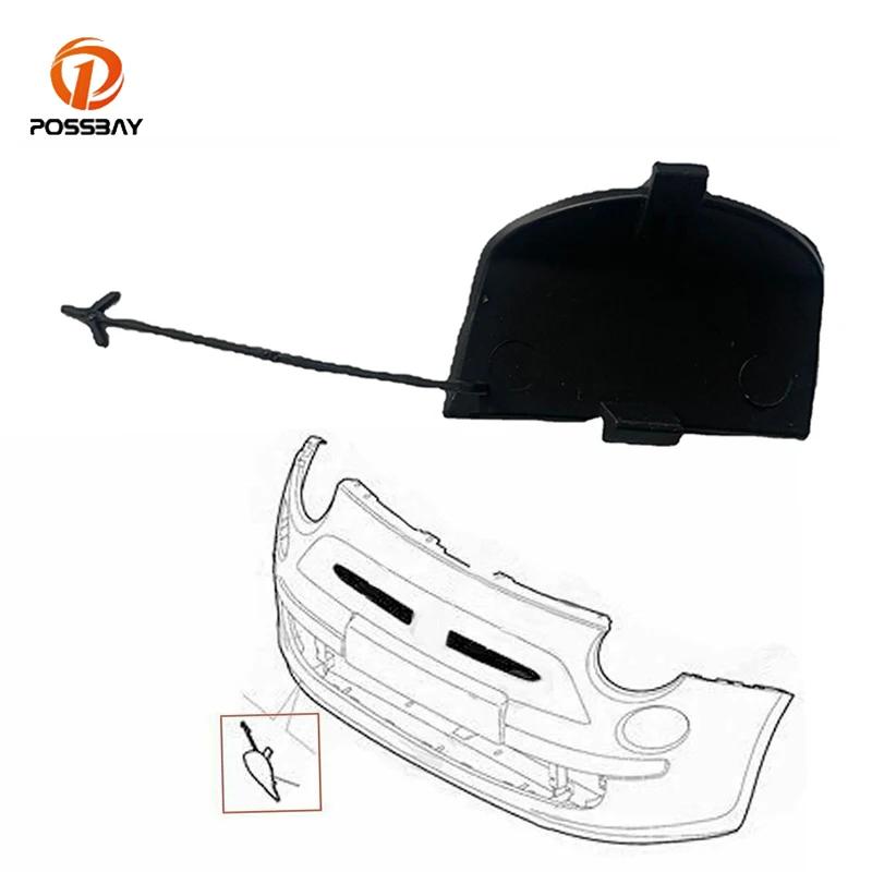 

Car Front Bumper Grille Towing Eye Hook Cover 735456794 for FIAT 500 500C (312) 2007 2008 2009 2010 2011 2012 2013 2014 2015