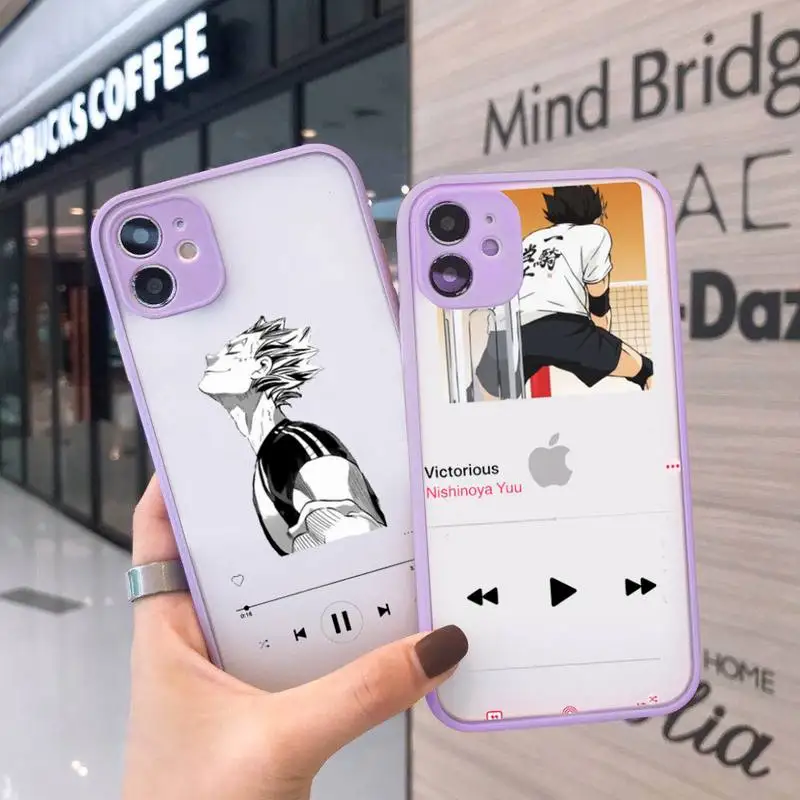 Haikyuu anime Phone Case For iPhone 12 11 Mini Pro XR XS Max 7 8 Plus X Matte transparent Purple Back Cover
Haikyuu anime Phone Case For iPhone 12 11 Mini Pro XR XS Max 7 8 Plus X Matte transparent Purple Back Cover