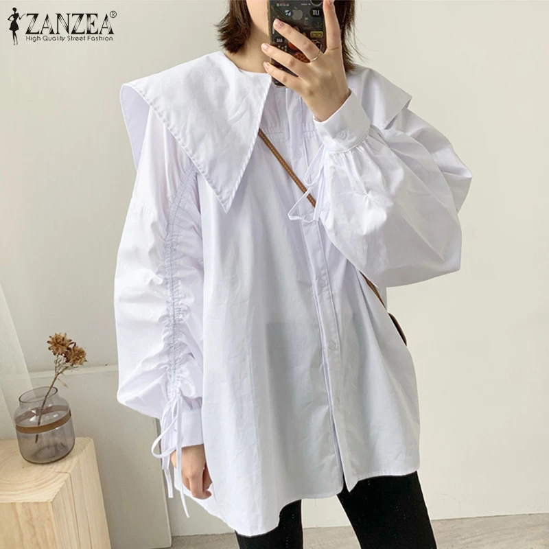 Fashion Lady OL Casual Tunic Women Solid Shirt 2022 Autumn Lapel Tops ZANZEA Elegant Patchwork Blouse Party Casual White Chemise
Fashion Lady OL Casual Tunic Women Solid Shirt 2022 Autumn Lapel Tops ZANZEA Elegant Patchwork Blouse Party Casual White Chemise